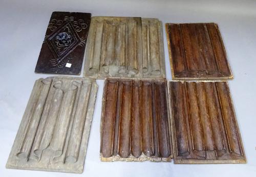 Thirteen various 17th century and later oak panels, (13).