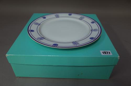 A Limoges 'Shell and Thread' pattern part dinner and tea service for Tiffany & Co, comprising; twelve dinner plates (27cm diameter), twenty four small