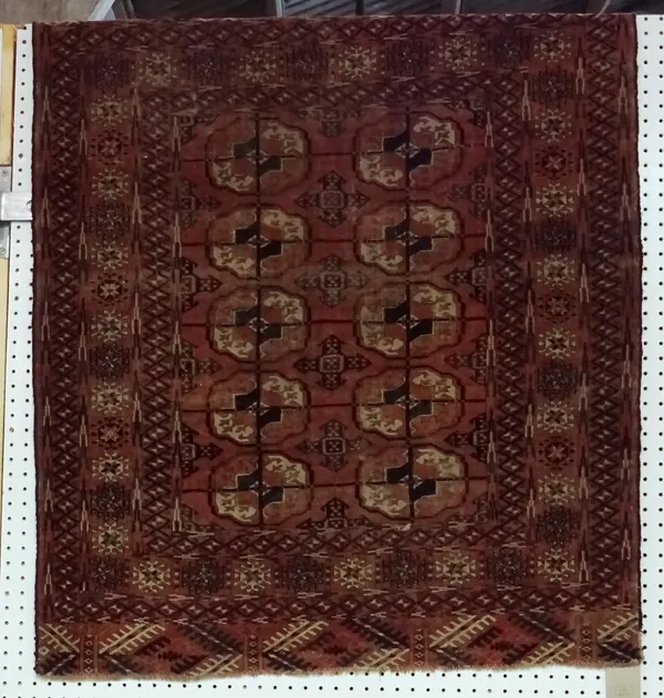 A Tekke Turkman rug, 123cm x 103cm.  G7