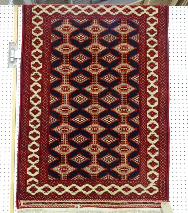 A Turkman rug, 136cm x 94cm.  C6