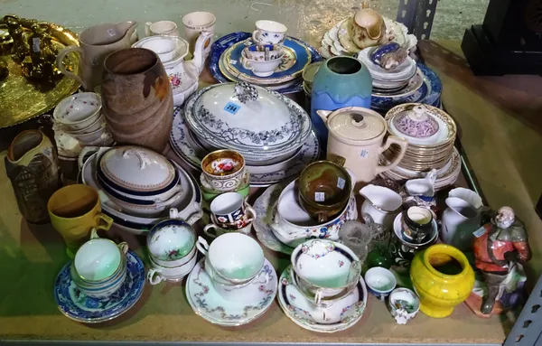 Ceramics, including; a large quantity of 19th century and later dinner and tea wares, decorative items and sundry, (qty).   S2B