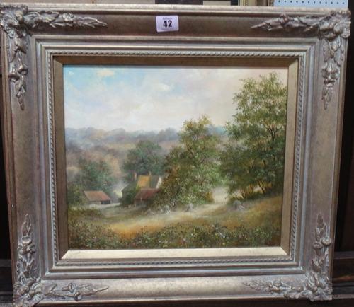 English School (c.1900), Park view, oil on canvas, 50cm x 75cm.  J1