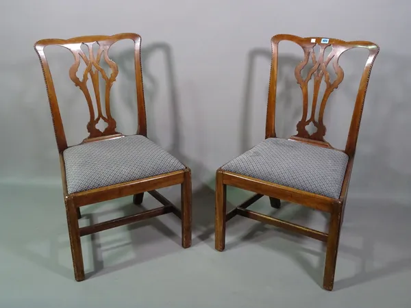 A set of five George III style mahogany dining chairs, (5).  BAY 3