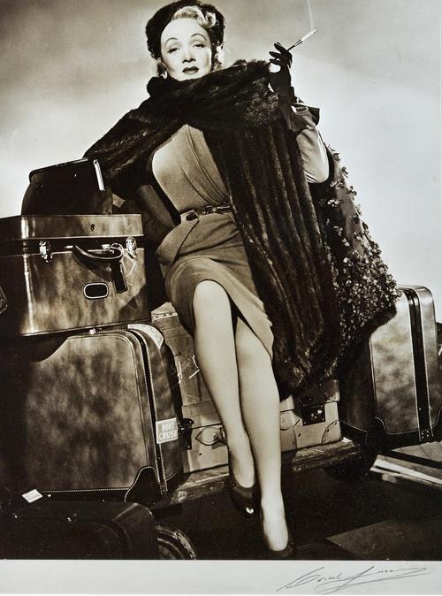CORNEL LUCAS (1920 - 2012)  Marlene Dietrich, 1948. gelatin silver print, signed in pencil by the photographer in pencil within mount, facsimile copyr