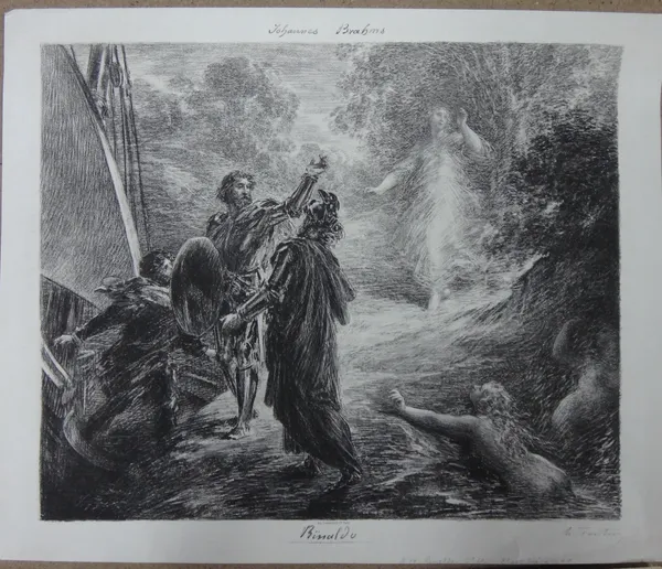 Henri Fantin Latour (1836-1904), Rinaldo, lithograph, signed in pencil; together with a further lithograph by the same hand with facsimile signature,