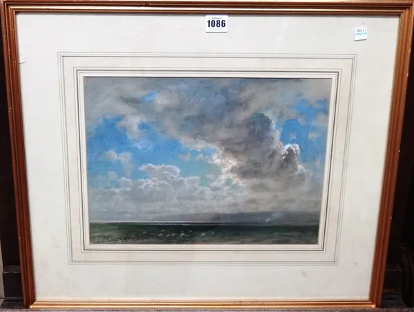 Joseph Arthur Palliser Severn (1842-1931), Clouds over Morecambe Bay, watercolour and bodycolour, signed and dated '19, 26cm x 36cm.Provenance: Christ