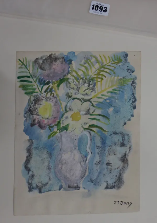 Jane Simone Bussy (1906-1960), Still life; watercolour and gouache, signed, unframed, 26cm x 20cm. DDS