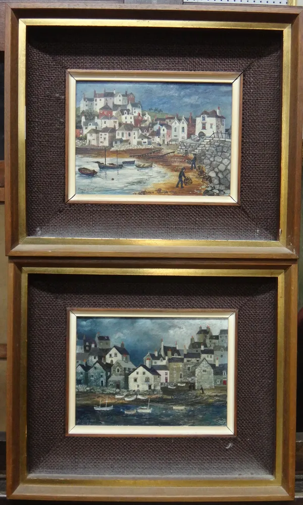 Brenda King (1934-2011), Whitby; St Ives,  two, oil on board, both signed, each 13cm x 18.5cm.(2) DDS