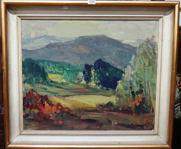 Leonard Richmond (1889-1965), Landscape, oil on canvas board, signed, 50cm x 60cm. DDS