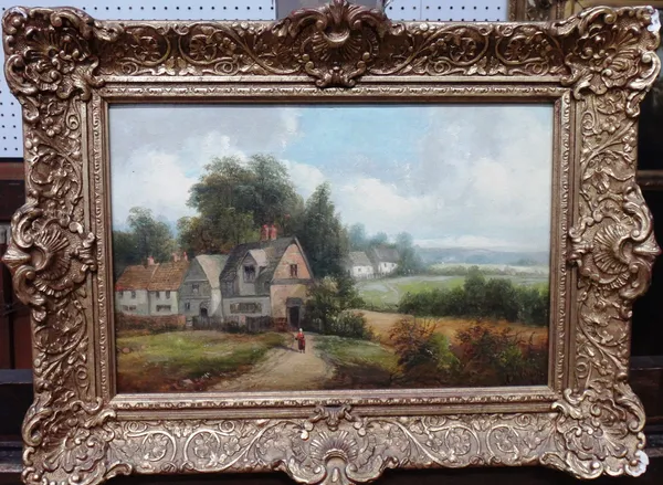 Alfred H. Vickers (1853-1907), Cottage in a landscape, oil on canvas, signed, 19cm x 29cm.