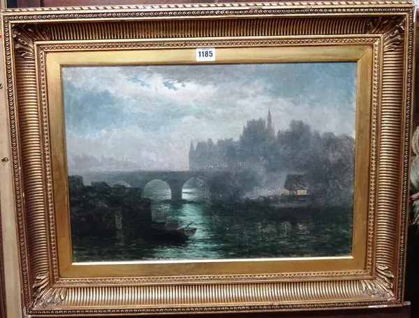 Colin Hunter (1841-1904), North Bridge, Edinburgh, oil on canvas, signed and indistinctly dated, 34cm x 50cm.