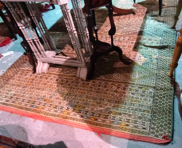 Two Moroccan flat weave carpets, 255cm x 163cm, (2).