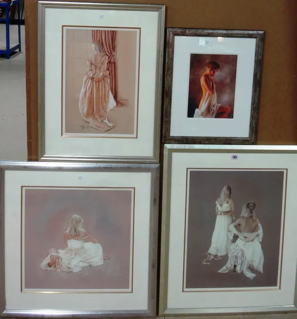 Kay Boyce (contemporary), Reflections in lace; Olivia; Seated female, three giclee prints, all signed and numbered, together with a further similar su