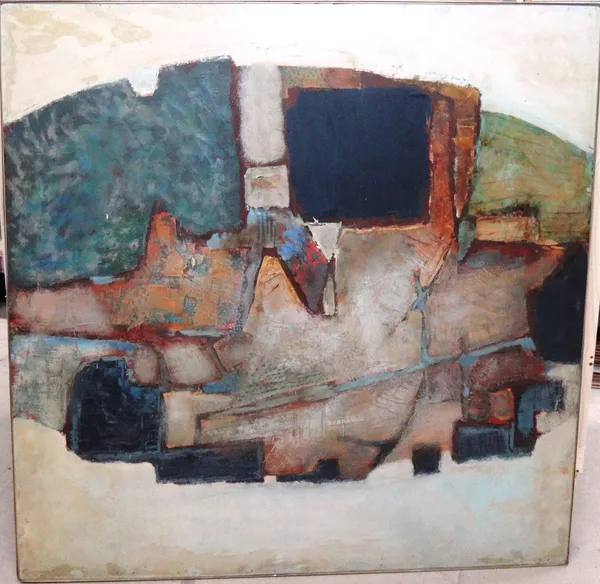 Carl Dame Clark (20th century), Abstract, oil on board, 121cm x 121cm. DDS  B1