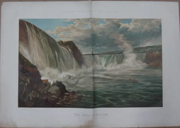 After G. H. Andrews, The falls of Niagara, chromolithograph, unframed, 61cm x 88cm.  CAB