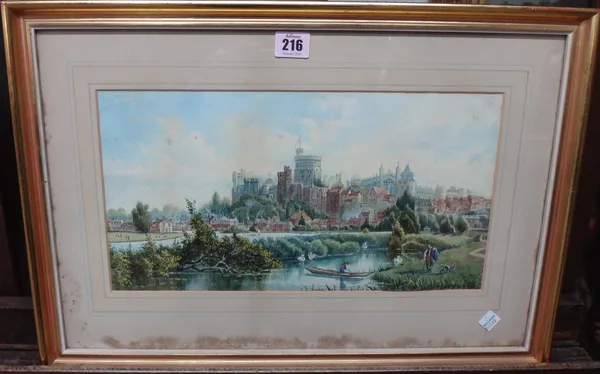 W. H. Oldfield (20th century), Windsor, watercolour, signed, 20cm x 38cm.  C9