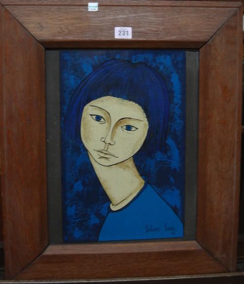 After Silvere Croix, Head study, colour print, 36cm x 23.5cm.  F9