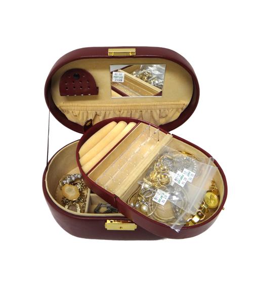 Five pairs of mostly gold earrings, two odd gold earrings and five items of silver jewellery, comprising; two necklaces, two pairs of earstuds and a g