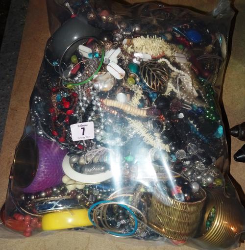 Costume jewellery, comprising; 20th century and later bangles, necklaces, broaches and sundry, (qty).  S2