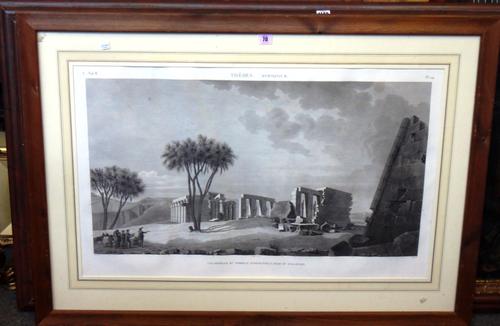 After Dutetre, Thebes Memnonium; Edfou Appollinopolis Magna, four engravings, the largest 53cm x 84cm.(4)  H1