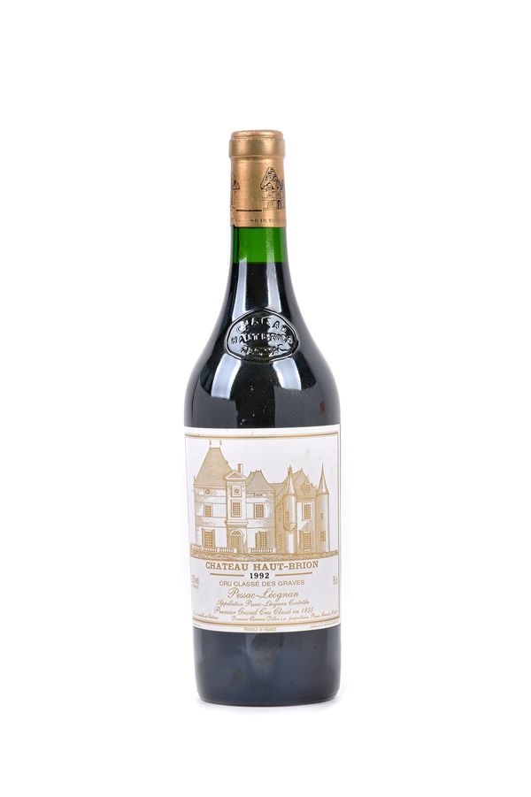 One bottle of 1992 Chateau Haut Brion cru classe des Graves.  Illustrated
