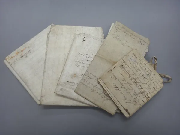 LEGAL DOCUMENTS - mostly Monmouthshire, (especially Bedwellty), 17 various, the majority on vellum, 1559-1830.  *  usually concerning land & property.