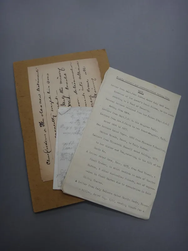 MANUSCRIPT LETTERS - approx. 34, relating to the father & son Royal Naval officers (both retiring in the rank of Captain) John H. & Thomas Keith Hudso