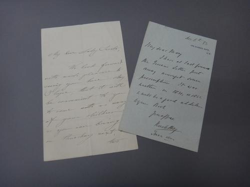 QUEEN VICTORIA - a 2pp. 13 line ms. note, (ca. 1832), writing as Princess Victoria, to a Lady Sarah relating to a proposed visit with children; subscr
