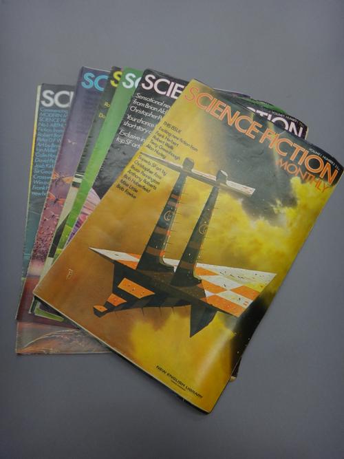 SCIENCE FICTION MONTHLY - vols. 1 -3 (1974-76), 27 issues (ex 28), i.e.almost the complete set; illus. throughout, mostly coloured  . . .   leading Br