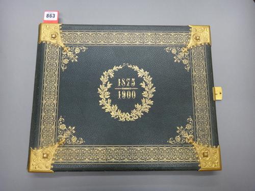 VIENNA - Presentation Photo. Album. 'Meinem leiben guten Mann, zur Erinnerung an sein 25 jahriges Professoren - Jubilaum, den 20. April 1900.' coloure