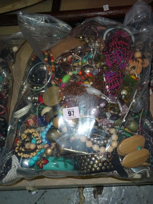 Costume jewellery, including; 20th century and later bangles, necklaces, earrings and sundry (qty).  S3