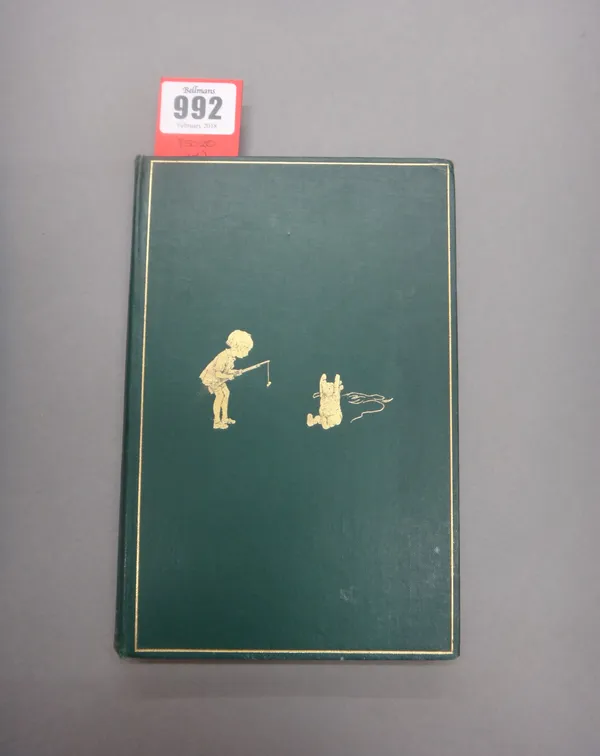 MILNE (A.A.)  Winnie-the Pooh; with decorations by Ernest H. Shepard. First Edition. illus. throughout, d-page maps on e/ps. gilt-pictorial green clot
