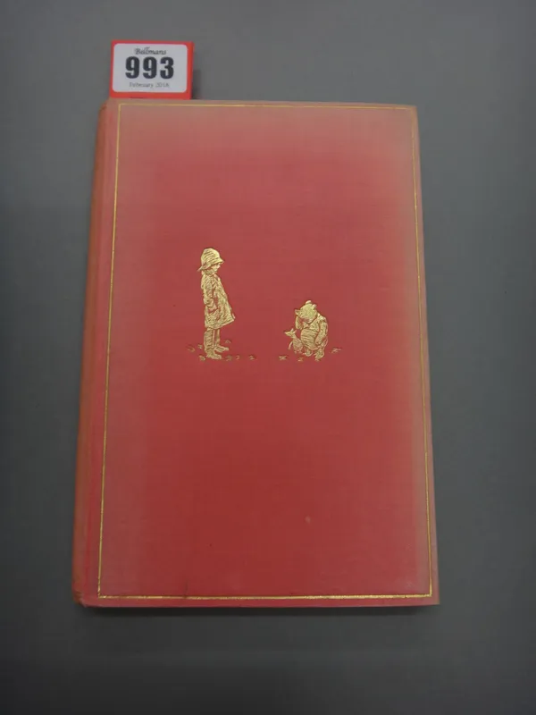 MILNE (A.A.)  The House at Pooh Corner; with decorations by Ernest H. Shepard. First Edition. frontis. & illus. throughout also on e/ps.; gilt-pictori