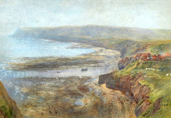 Alfred William Hunt (1830-1896), Robin Hoods Bay, North Yorkshire, watercolour, 25cm x 37cm. Illustrated