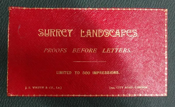 Percy Robertson (1868-1934), Surrey Landscapes, a folio of ten etchings, published by J. S. Virtue & Co. each 21cm x 29cm.(Folio)