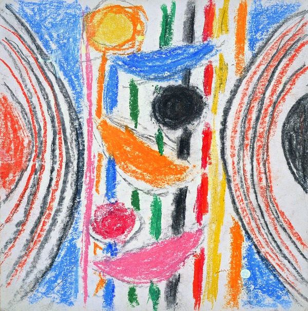 Terry Frost (1915-2003), Study for Vertical Rhythms, c.2001, oil and pastel on card, 16.5cm x 16.5cm. DDS  Illustrated