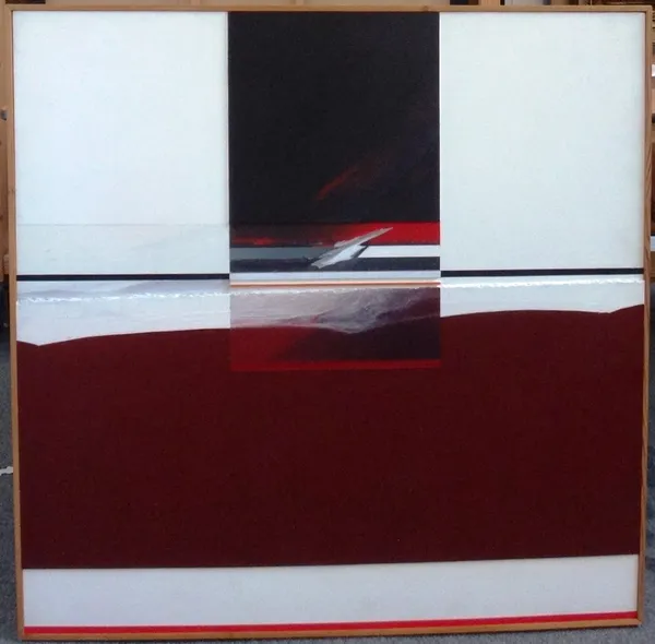 * Brian Plummer (b. 1934), Wast Water Red, 1977, oil and relief on board, signed and dated 1977, 90cm x 90cm. DDS  Please note this lot is subject to
