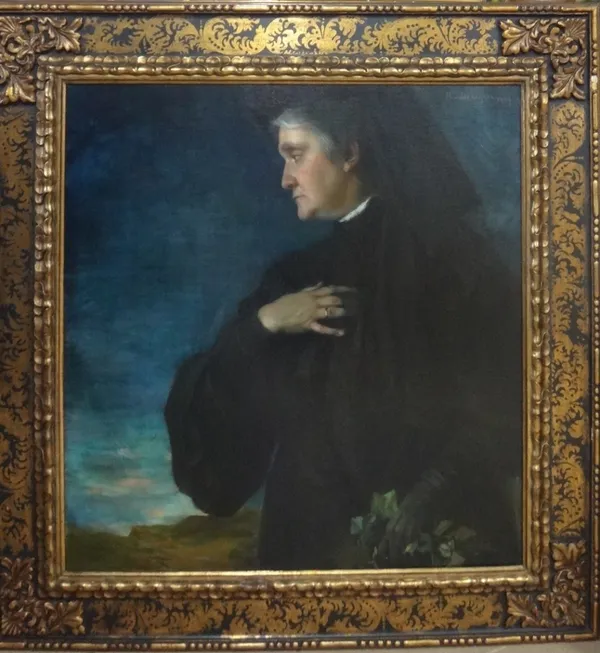 Helene von der Leyden (b.1874), Portrait of Mrs Asher, oil on canvas, signed and dated 1907, 80cm x 76cm.
