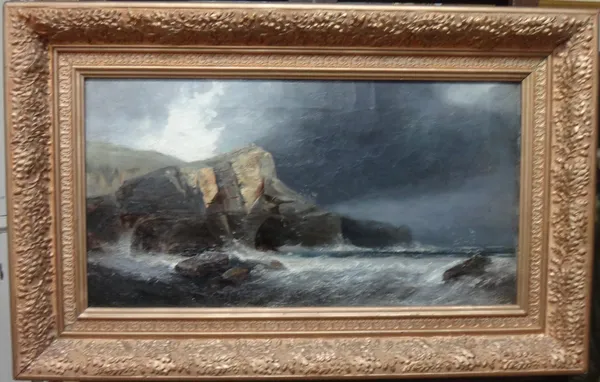 English School (19th century), Coming Storm, Cape Wrath, oil on canvas, 33cm x 61cm.