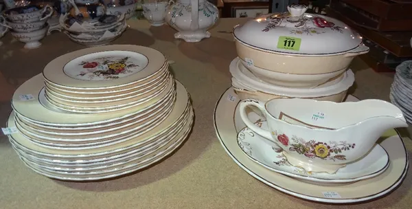 A 20th century Masons part dinner service with floral pattern, (qty).S2
