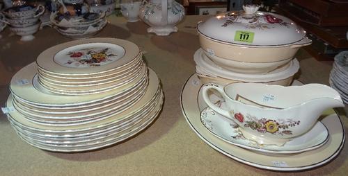 A 20th century Masons part dinner service with floral pattern, (qty).S2
