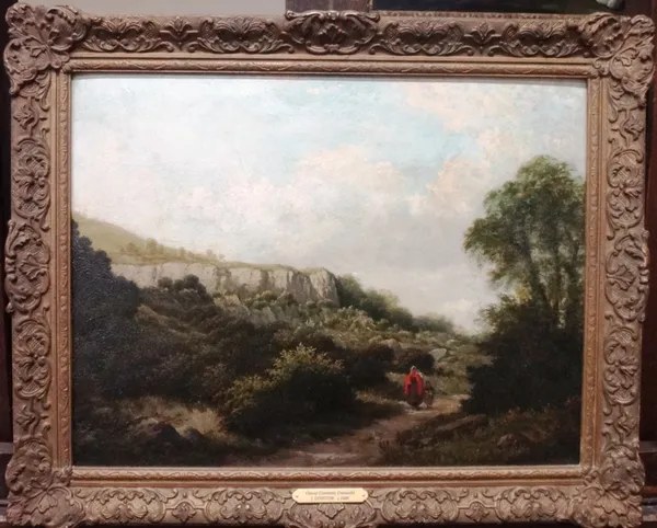 Attributed to J. Godston (19th century), Cleeve Common, Cotswolds, oil on board, 33cm x 44cm.