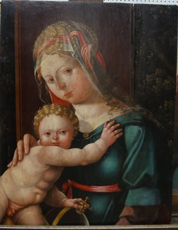 North Italian School (17th century), Madonna and child, 48cm x 36cm. 3704