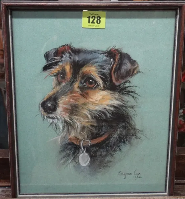 Marjorie Cox (1915-2003), Head study of a terrier, pastel, signed and dated 1962, 27cm x 21cm.   H1