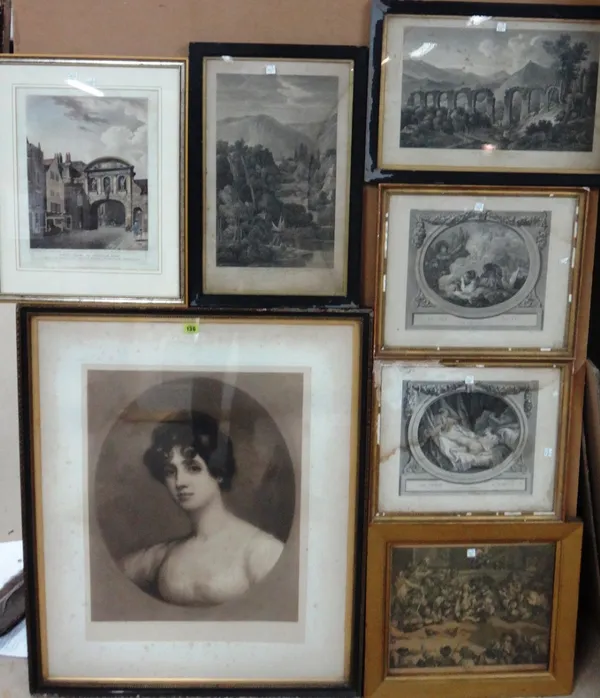 A group of ten assorted 18th and 19th century prints and engravings.(10)   G1
