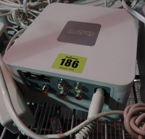 A large quantity of Sonos audio equipment items (no speakers), (qty).  CAB