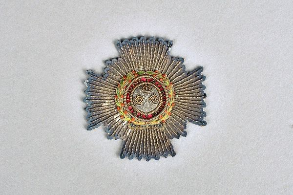 A Victorian silvered sequin and embroidered breast star of The Most Honourable Order of The Bath, with maker's label to the back, detailed D'Almaine &