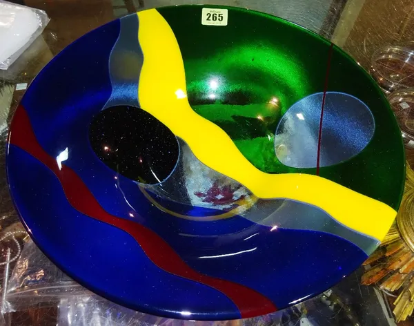 A Dena Michelli glass bowl.   CAB