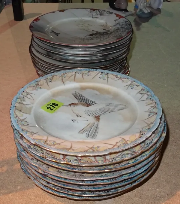 Eighteen 20th century Noritake style dinner plates, (18). Add 12S3