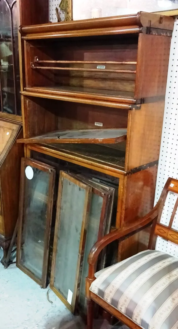 A Globe Wernicke stacking bookcase (a.f.). Please note that this lot is subject to VAT on the hammer    M7